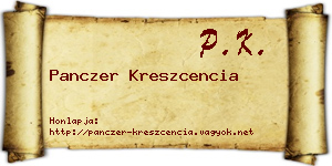 Panczer Kreszcencia névjegykártya
